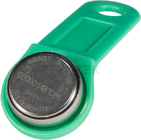 TM1990A iButton TS (зелёный) Ключ Touch Memory TM1990A-F5 с пластиковым держателем зелёного цвета. Cодержит записанный лазером регистрационный номер, который включает уникальный 48-битный заводской номер, 8 бит CRC и 8-битный код семейства (01H). Обмен да