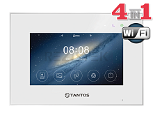 Marilyn HD Wi-Fi IPS (white) - 4 (на 4 вызывные панели). Marilyn HD Wi-Fi IPS (white). Монитор цветного видеодомофона 7 дюймов, с поддержкой форматов AHD/CVI/TVI 1080р/720p/CVBS и отправкой уведомлений о вызове на смартфон через приложение "vhOme 2.x", ем