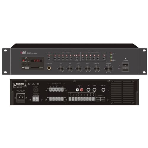 LPA-LX480 USB. Микшер-усилитель 480 Вт / 100 В
